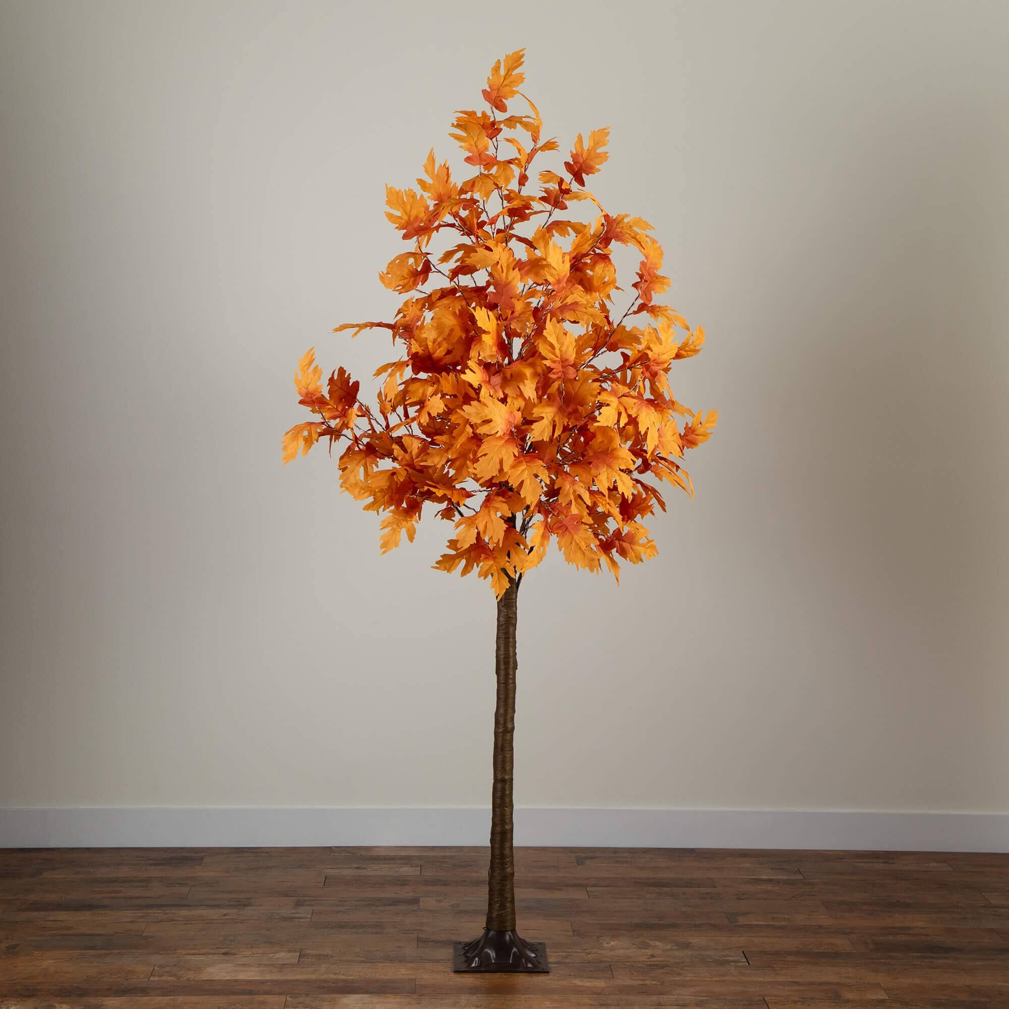 8ft. Pre-Lit Autumn Maple Artificial Fall Tree with 660 Warm White LED Lights